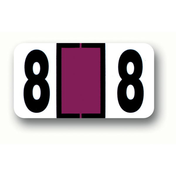 Asp Color Coded Number Labels: 8 Pk 318